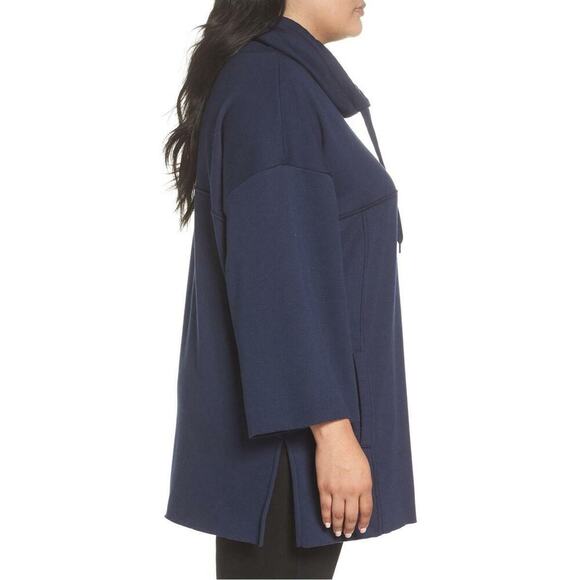 UGG FLEECE Astrid Poncho Women's Funnel Neck Slit Sweatshirt Plus Size 1X/2X NEW - Picture 2 of 12